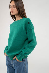 Button Tab Sweater