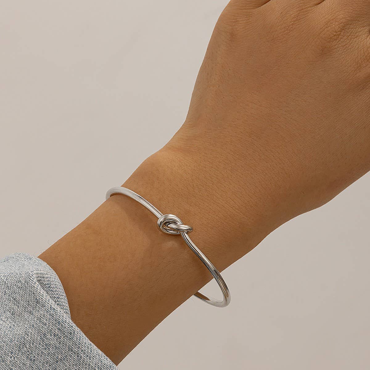 Knotted Bracelet Gold Color