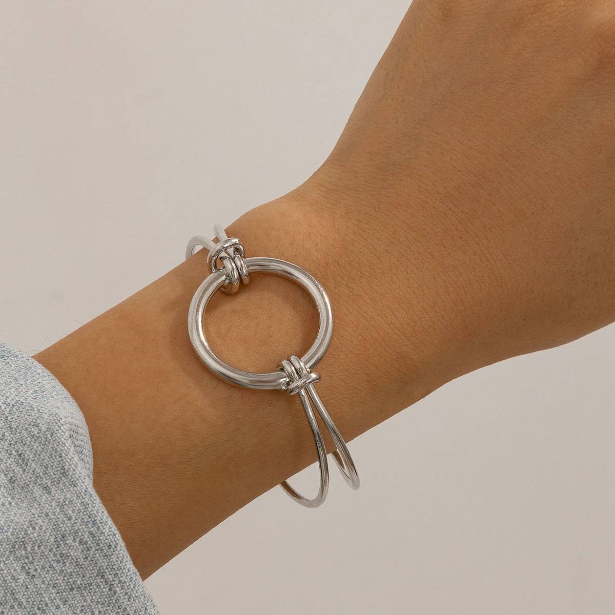Knotted Bracelet Gold Color