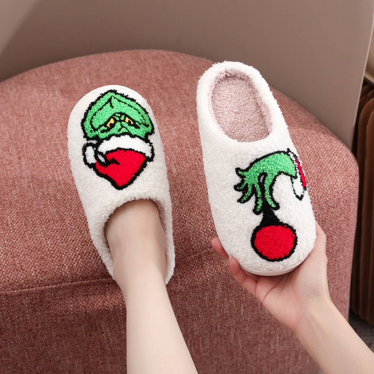 Christmas Grinch Slippers
