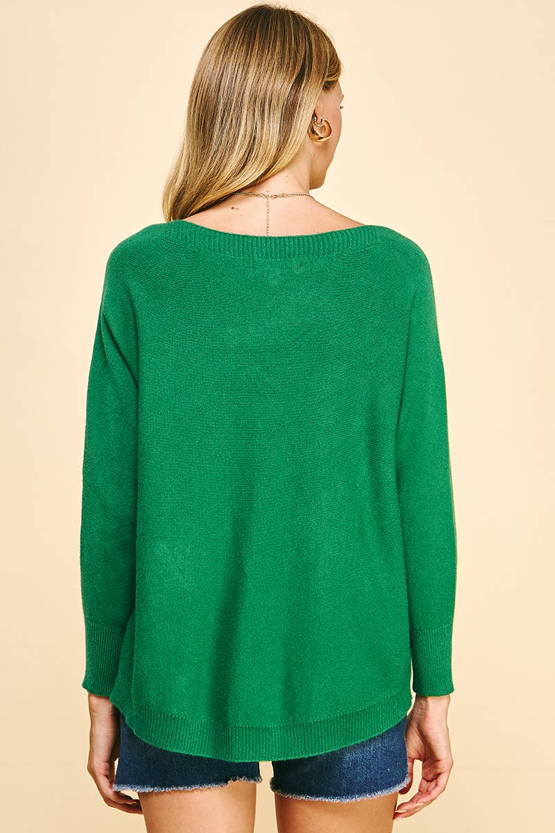 Boatneck Sweater Pullover