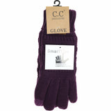 Knit CC Gloves with Lining G25: Black