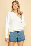 Crewneck Ivory Pullover Sweater