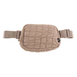 Quilted Puffer C.C Belt Bag BGS0064: Ivory