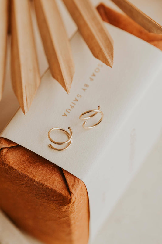HA11 Tiny Twist Earrings | 14kt Gold Fill + Sterling Silver