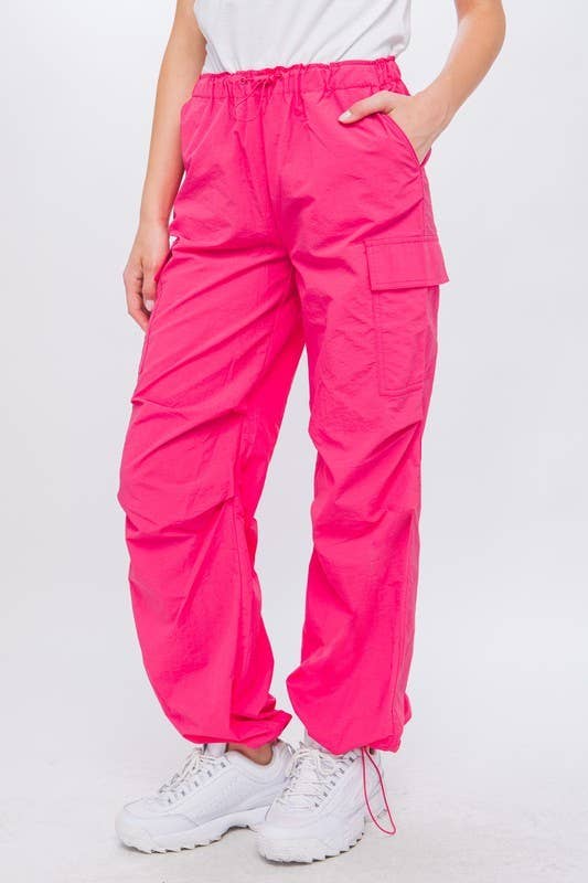 Loose Fit Parachute Cargo Pants