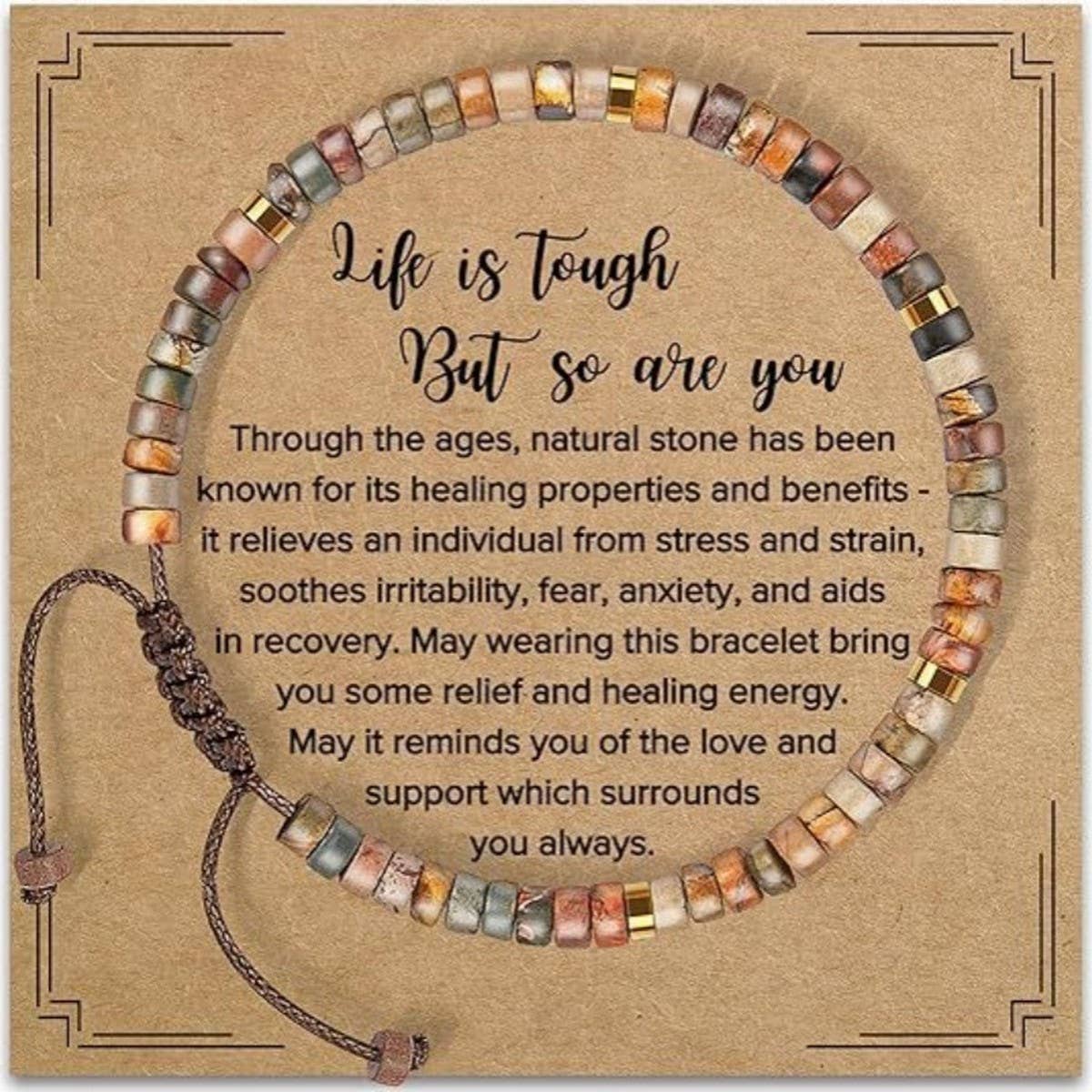 Handmade Woven Bracelet Natural Stone