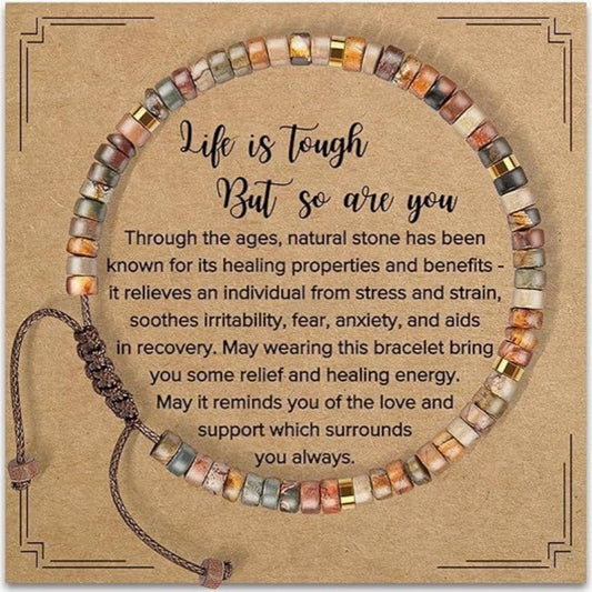 Handmade Woven Bracelet Natural Stone