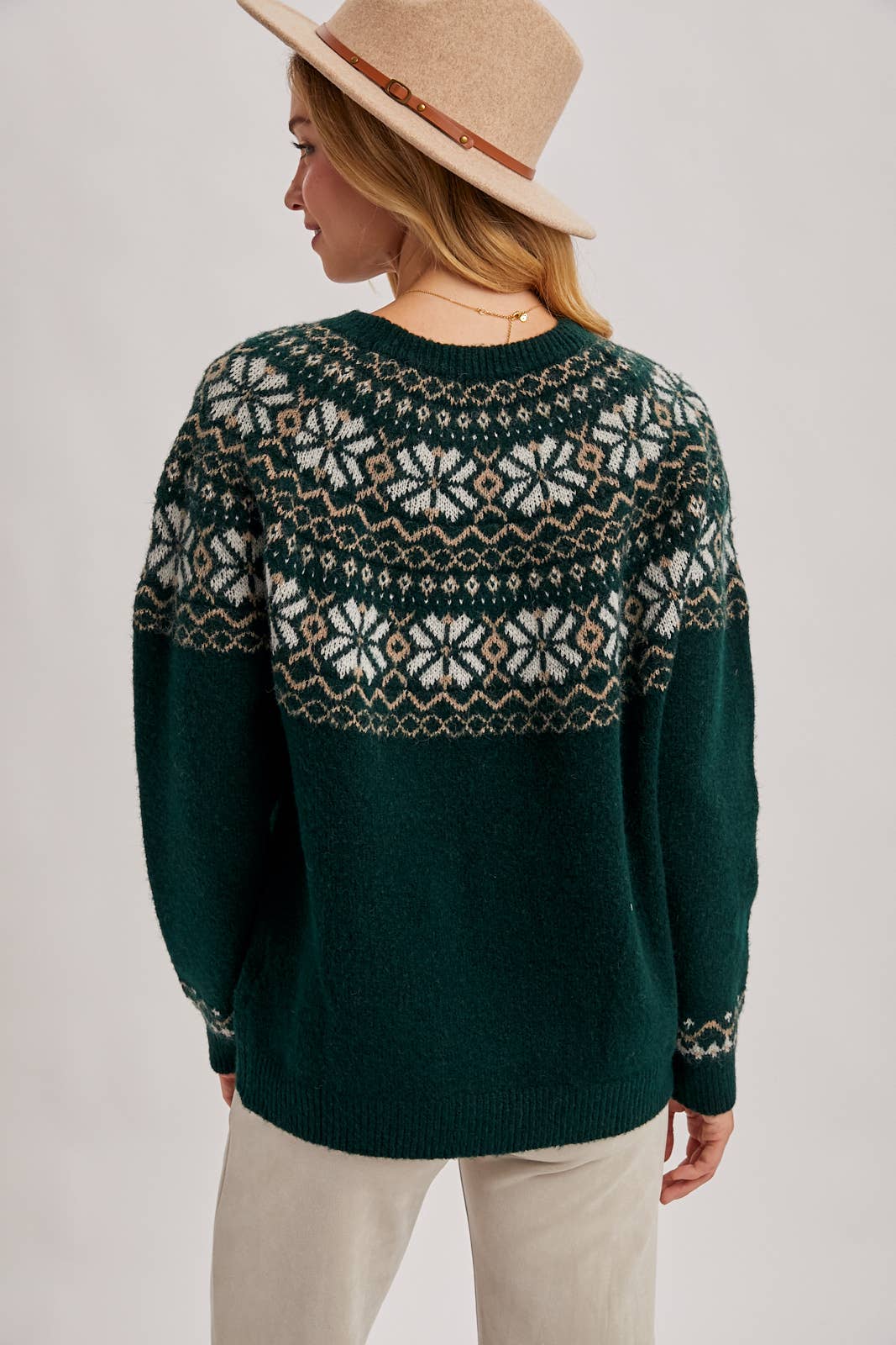 HOLIDAY FAIR ISLE KNIT SWEATER