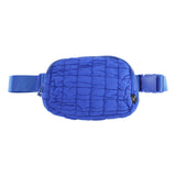 Quilted Puffer C.C Belt Bag BGS0064: Black