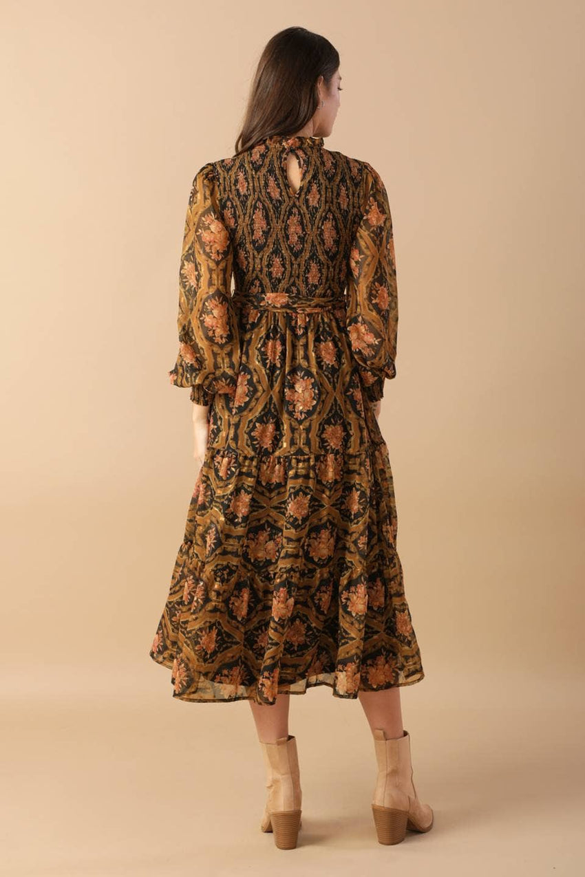 Tie Waist Midi DRess