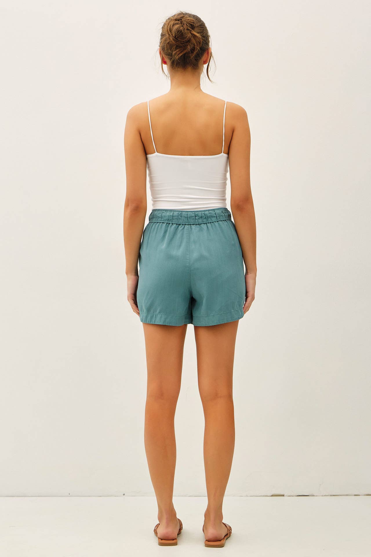 High Rise Pull On Tencel Short