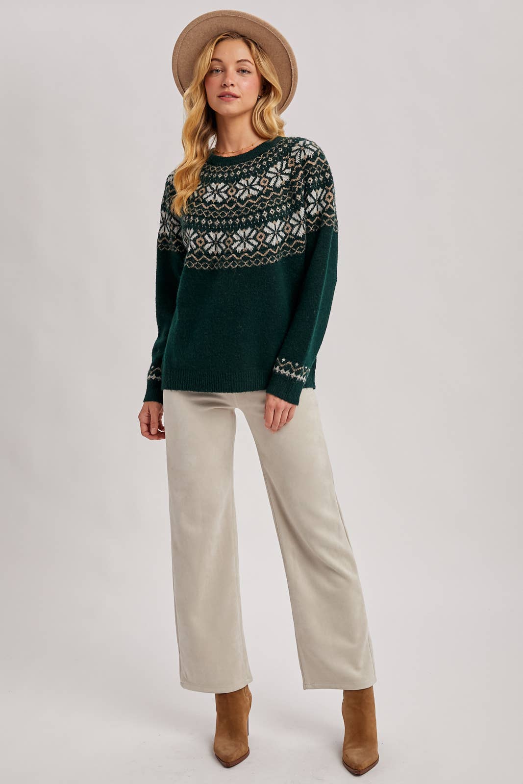 HOLIDAY FAIR ISLE KNIT SWEATER