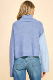 Colorblock Turtleneck Sweater