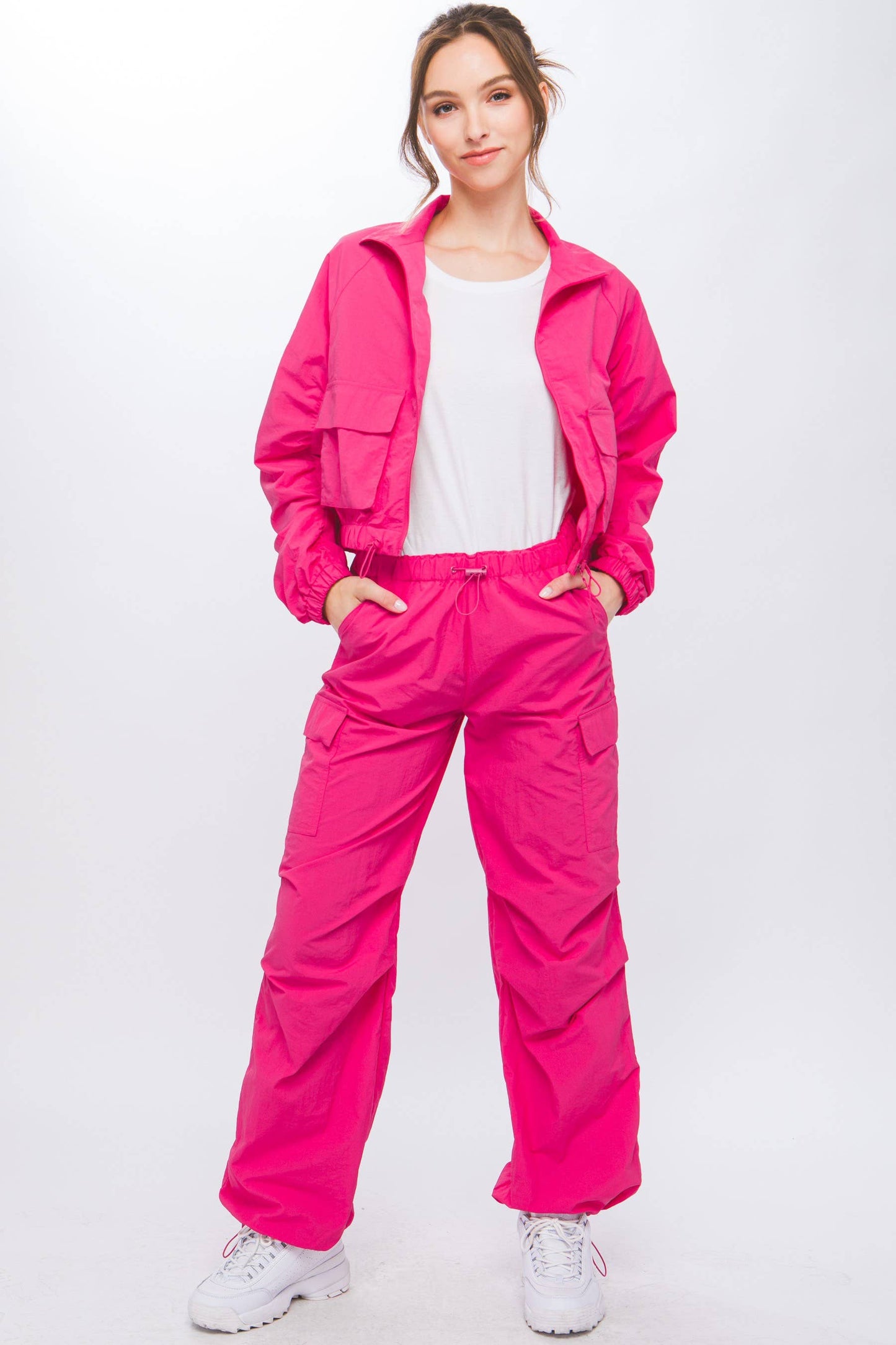 Loose Fit Parachute Cargo Pants