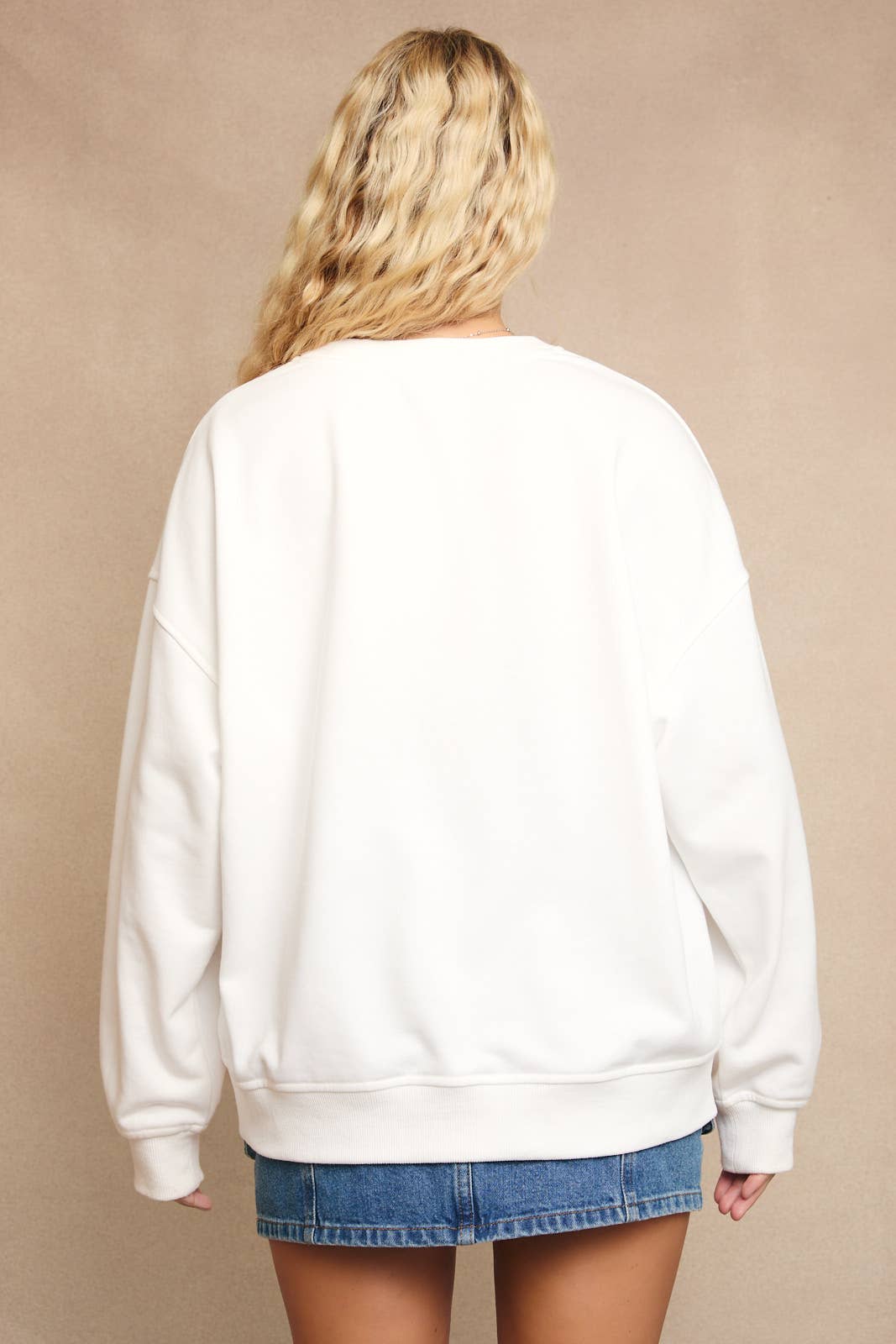 Football Oversized Patchwork Sweatshirt