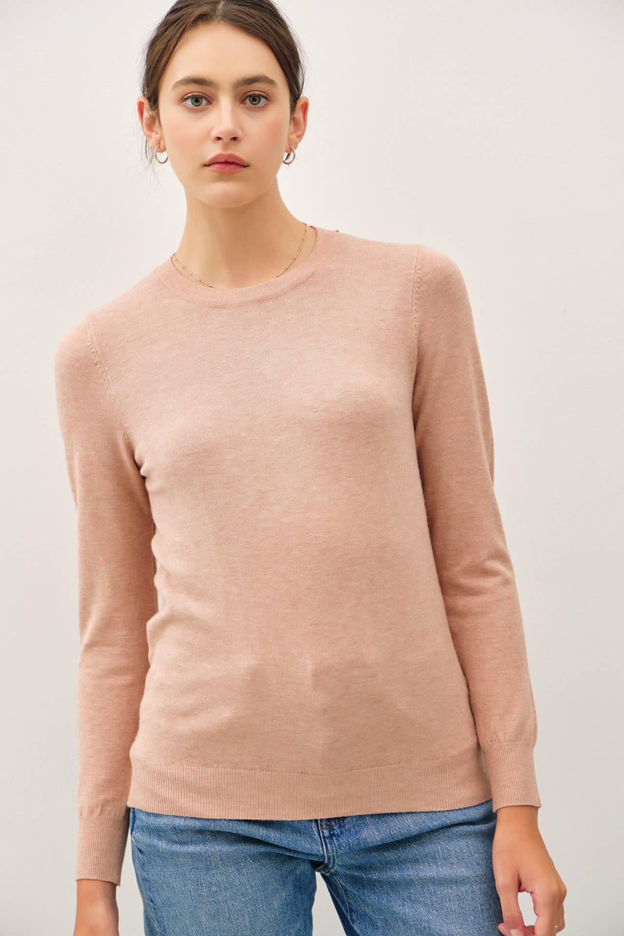 Crew Neck Soft Knit Sweater