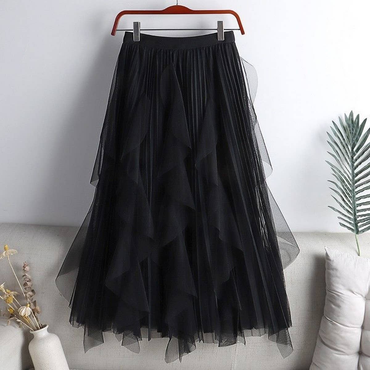 Tulle Pleated Skirt