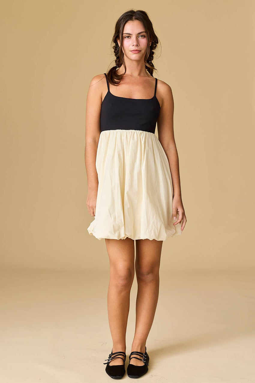 Madelyn Contrast Bubble Hem Dress
