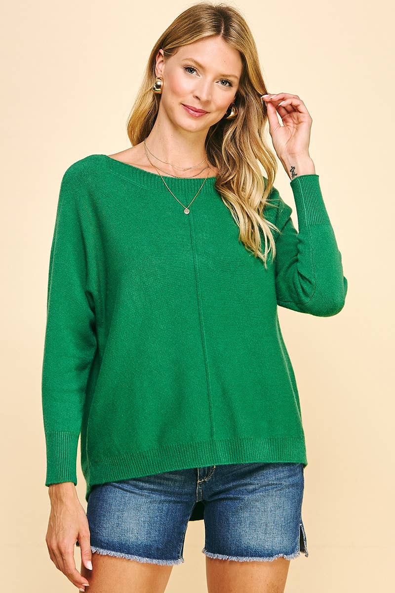 Boatneck Sweater Pullover