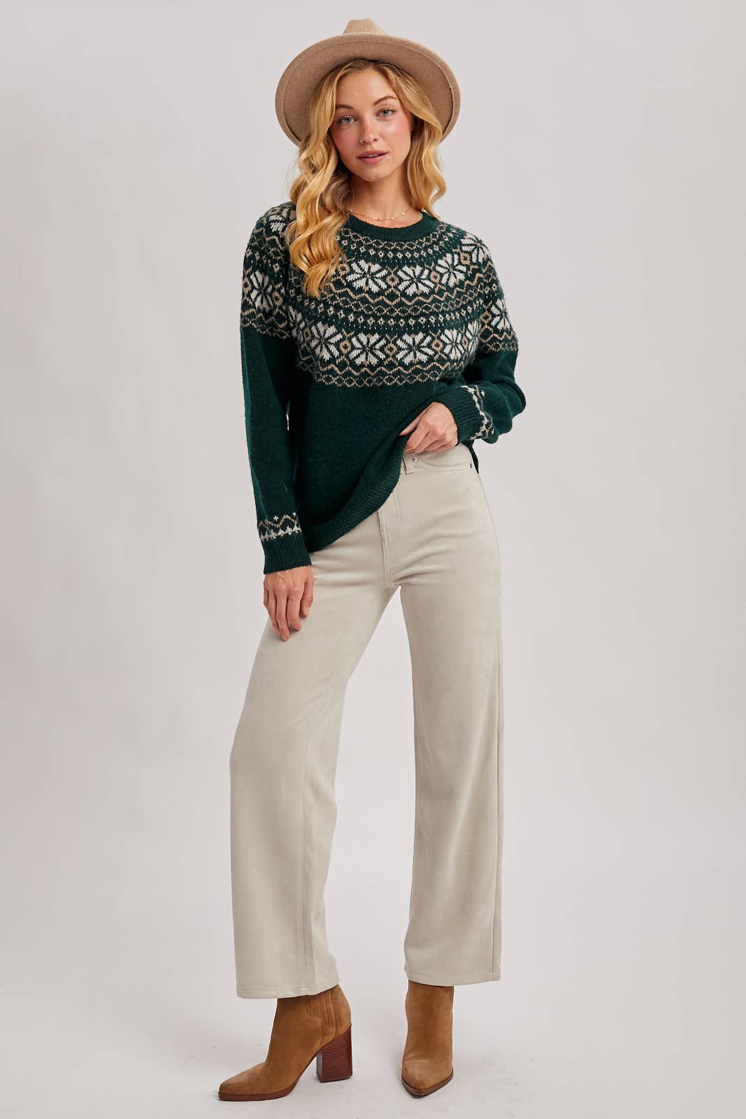 HOLIDAY FAIR ISLE KNIT SWEATER