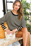 Contrast Rib Detail Sweater