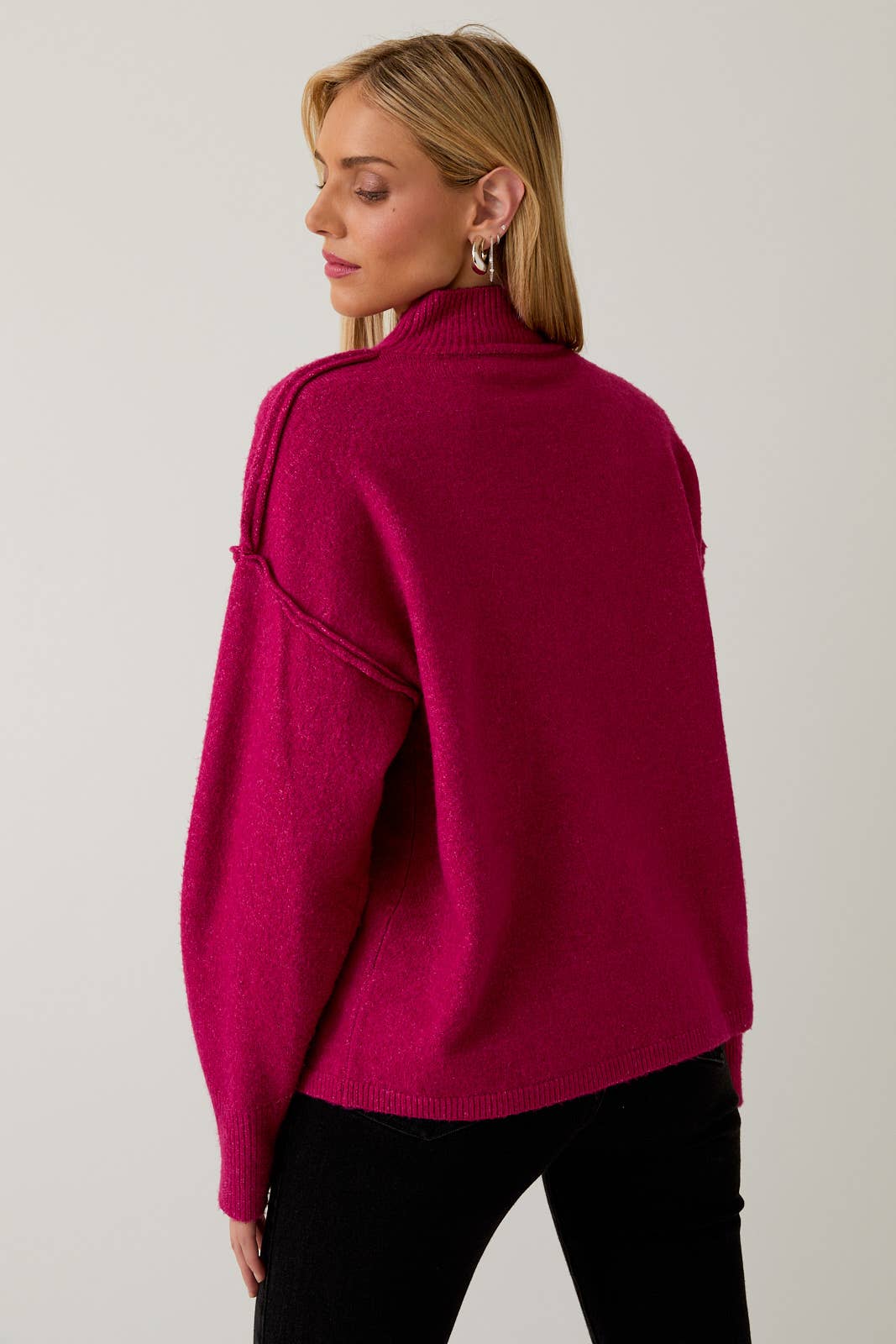 Mock Neck Long Sleeve Sweater