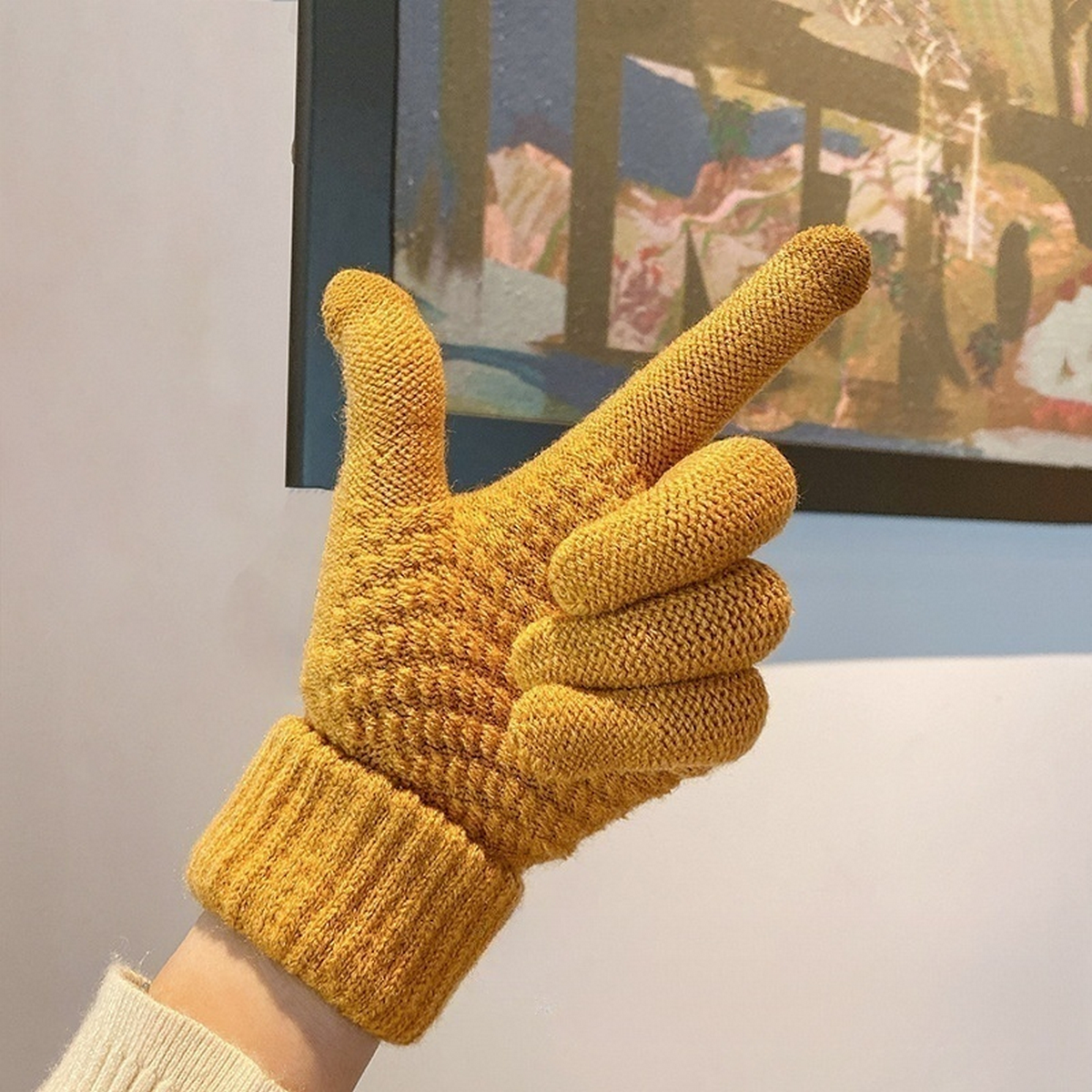Self-Heating Knit Gloves – Cute & Warm Design