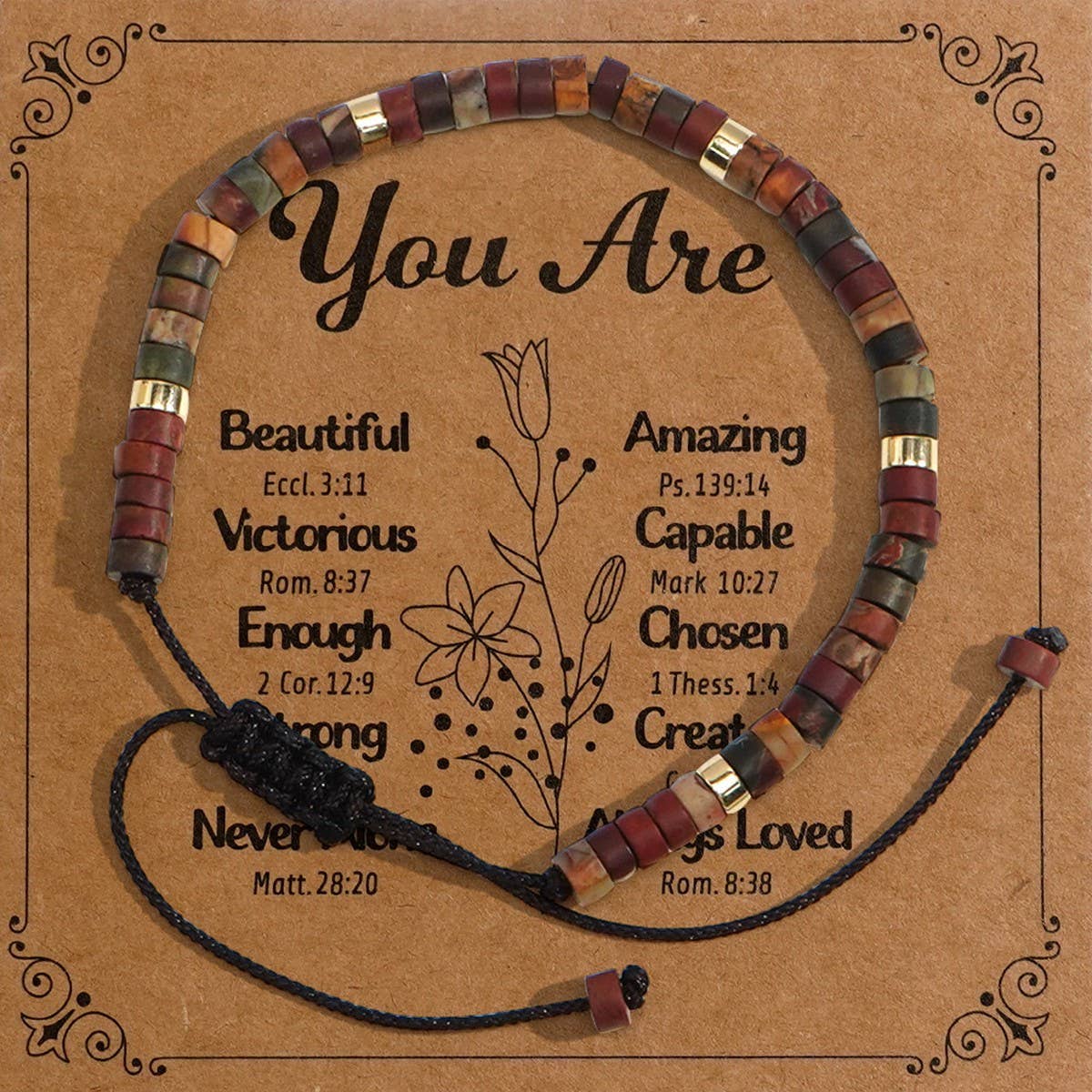 Handmade Woven Bracelet Natural Stone