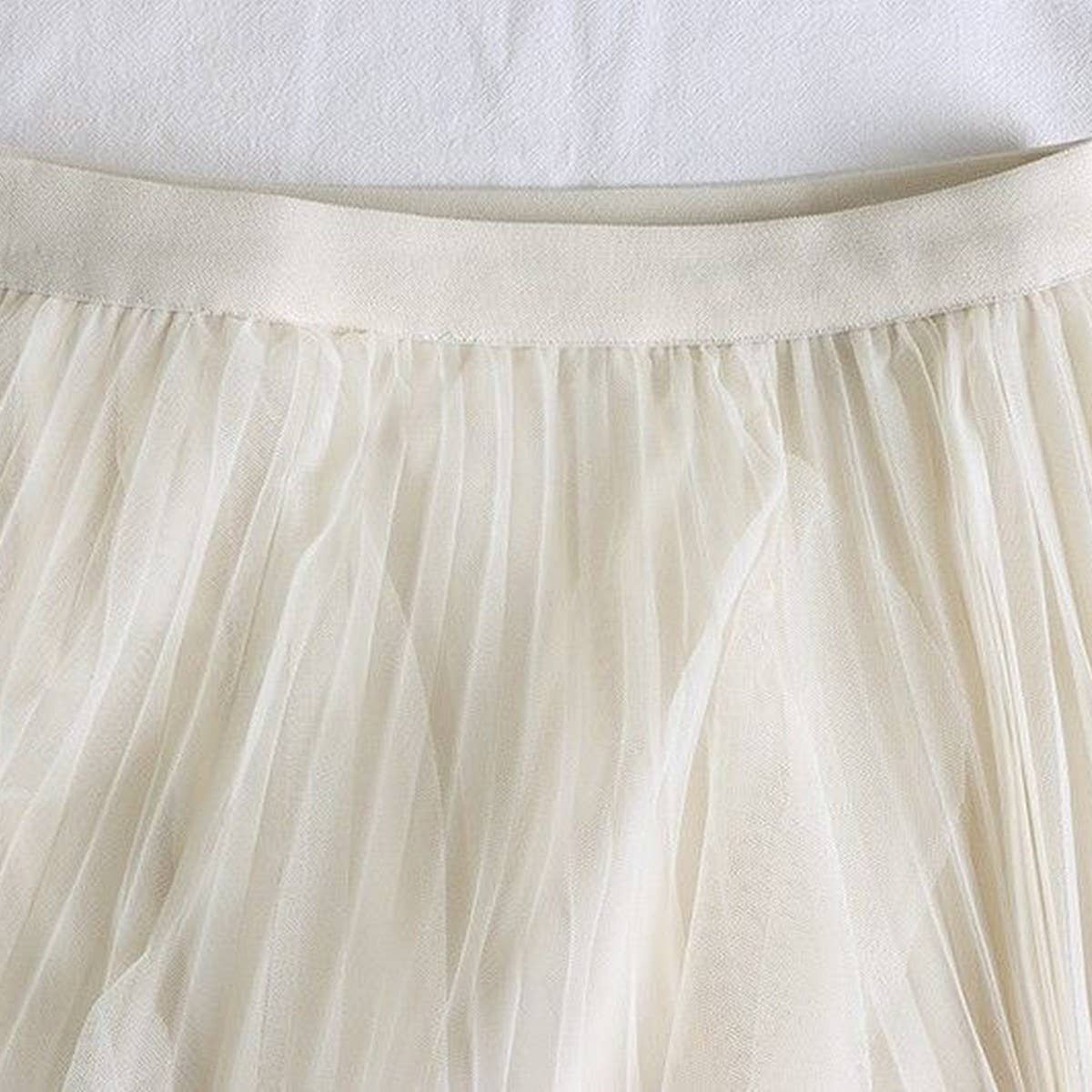 Tulle Pleated Skirt