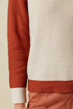 Color Block Thermal Sweater