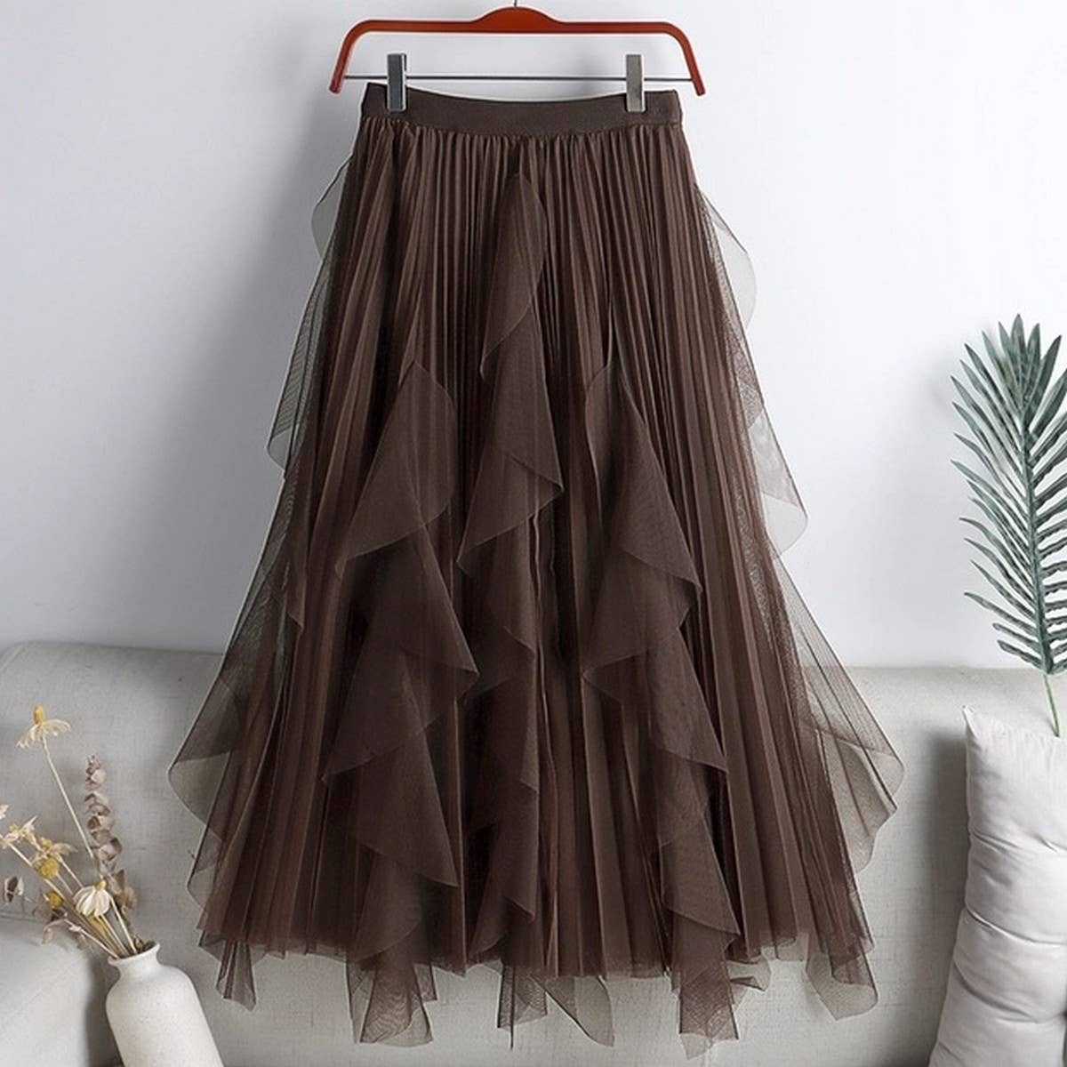 Tulle Pleated Skirt
