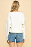 Crewneck Ivory Pullover Sweater