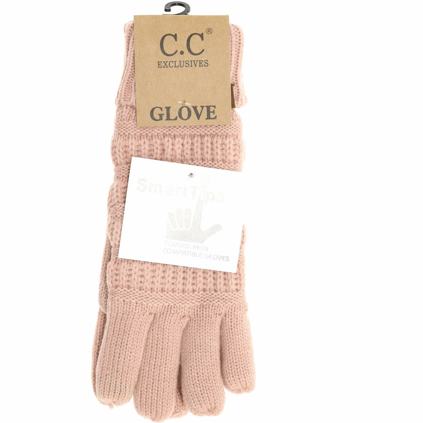 Knit CC Gloves with Lining G25: Dark Grey
