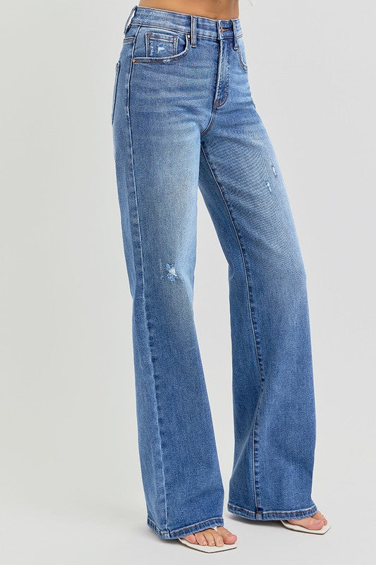Risen High Rise Flare Jeans