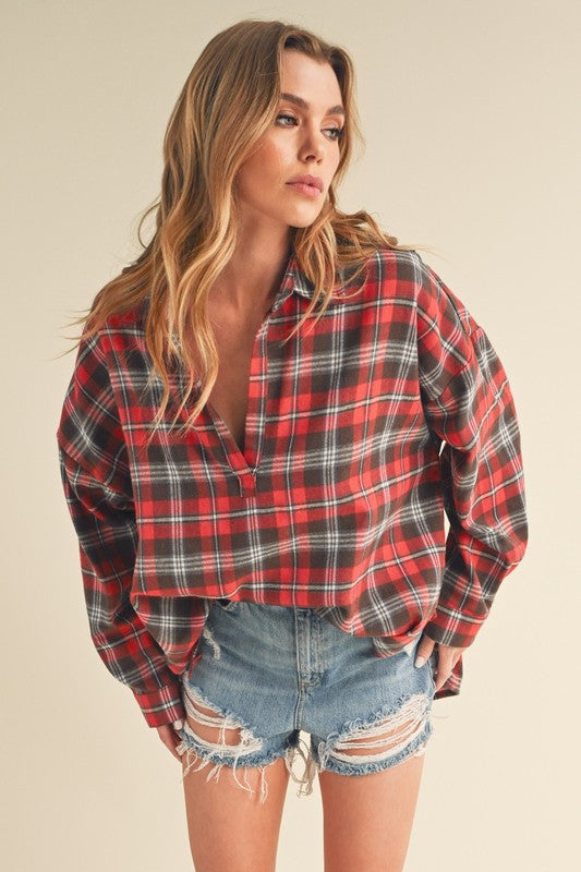 Pullover Plaid Shirt
