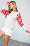 Pattern Sleeve Pullover