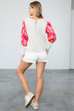 Pattern Sleeve Pullover