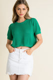 Knit Short Sleeve Sweater Top