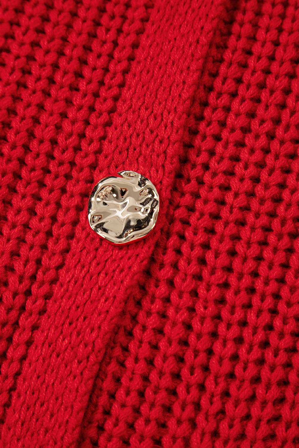 Solid Knit Side Pockets Buttoned Sweater Vest