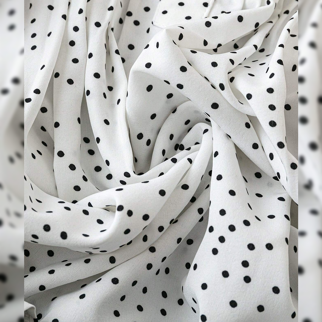 Sleeveless V-Neck Polka Dot Top