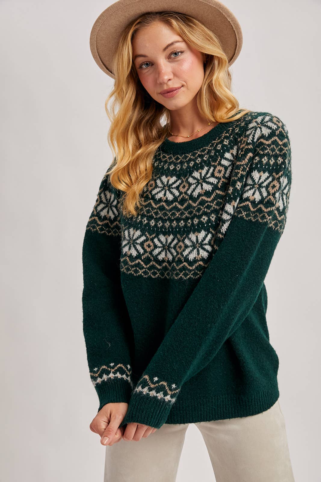 HOLIDAY FAIR ISLE KNIT SWEATER