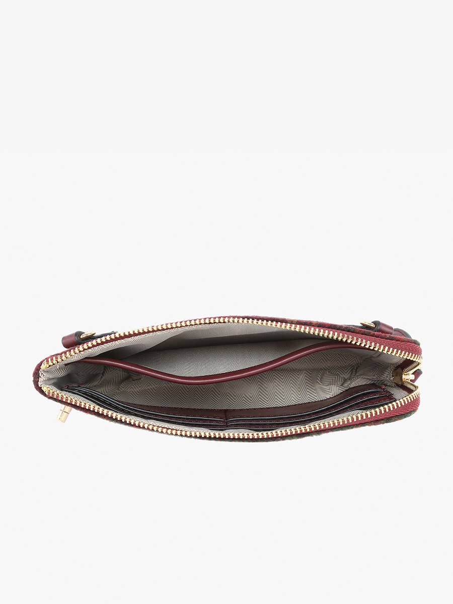 Kendall Plaid Crossbody/Wristlet w/ Twist Lock