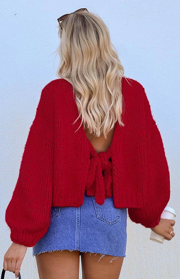 Tie Front Knit Cardigan
