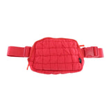 Quilted Puffer C.C Belt Bag BGS0064: Ivory