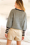 Contrast Rib Detail Sweater