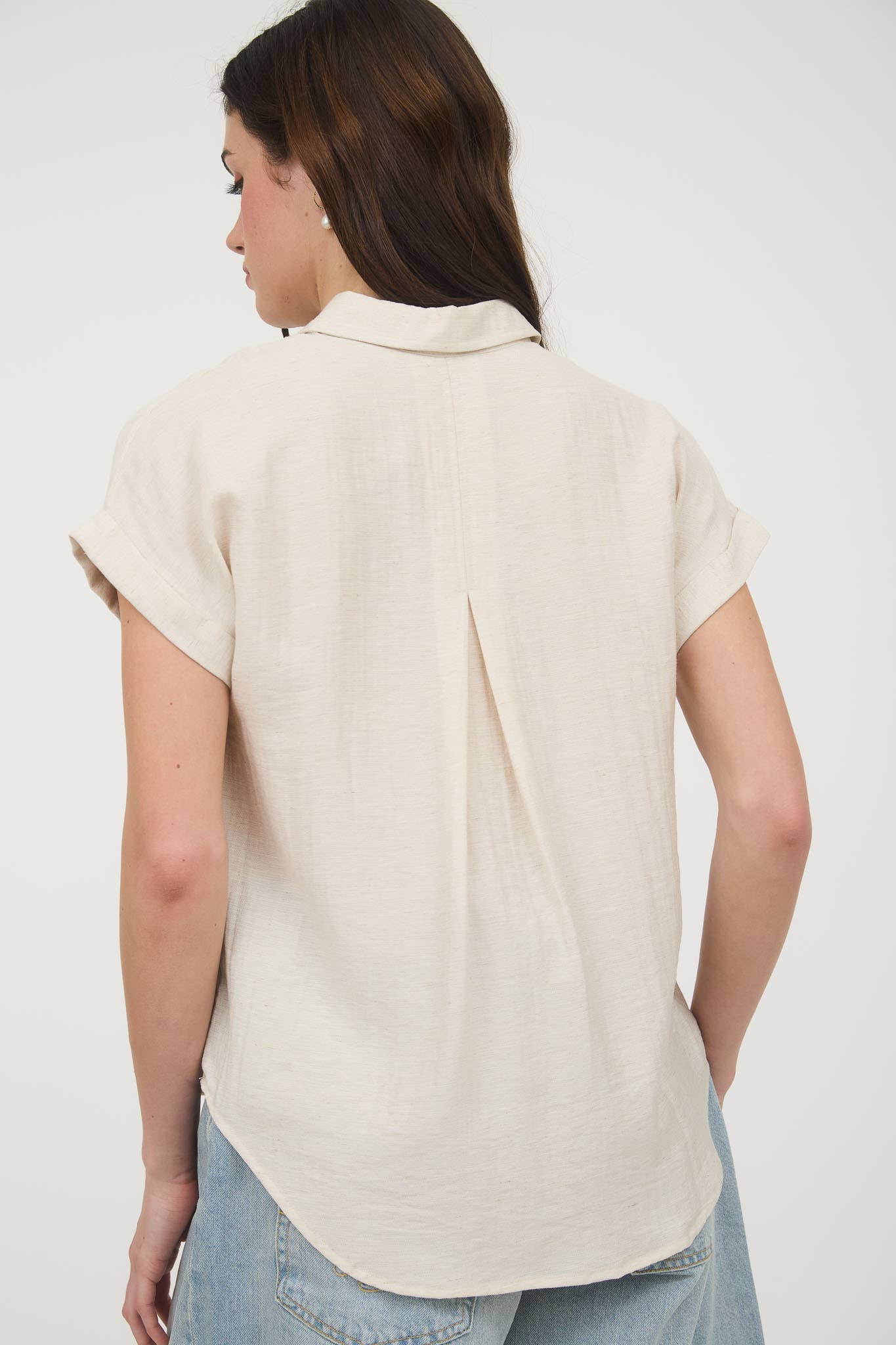 Collared Cuff Sleeve - Beige