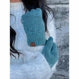 Soft Knit C.C Gloves G9021: Heather Beige