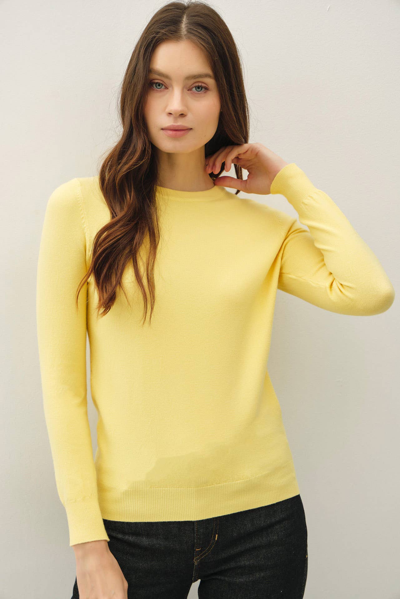 Crew Neck Soft Knit Sweater