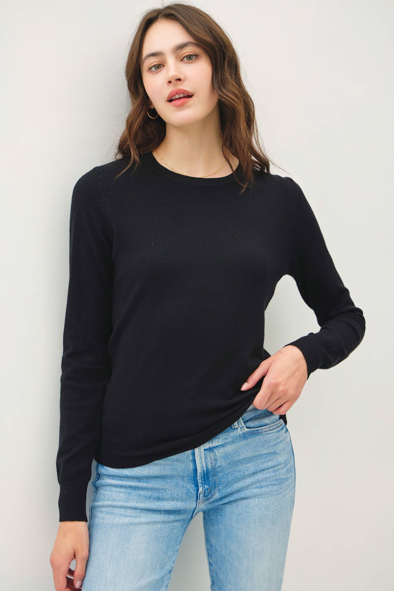Crew Neck Soft Knit Sweater